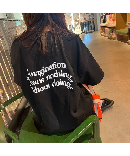 copine（コピン）の「カラーロゴプリントT（ブラック）（Tシャツ/カットソー・レディース・ブラック・F）」の4枚目の写真