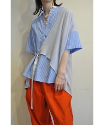 blanc basque | ストライプスイッチシャツ(シャツ/ブラウス)