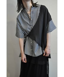 blanc basque | ストライプスイッチシャツ(シャツ/ブラウス)