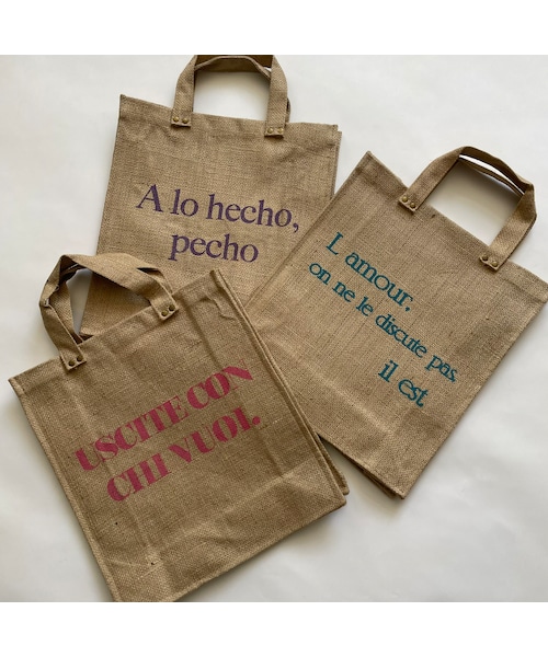 copine（コピン）の「カラーロゴジュートバッグ(3color)（トートバッグ・レディース・ピンク/ブルー/パープル・F）」の2枚目の写真