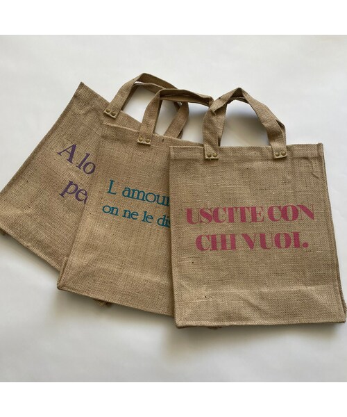 copine（コピン）の「カラーロゴジュートバッグ(3color)（トートバッグ・レディース・ピンク/ブルー/パープル・F）」の3枚目の写真