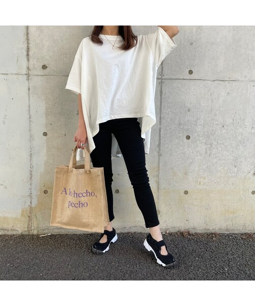 copine(コピン)の「バックロングフレアラインTシャツ(アイボリー)(Tシャツ/カットソー・レディース・アイボリー・M)」の2枚目の写真