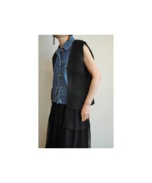 blanc basque | デニムニットベスト(その他アウター)