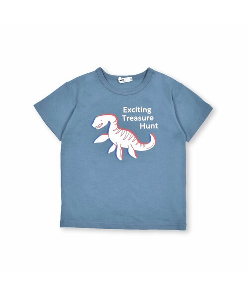 WASK(ワスク)の「【接触冷感】恐竜ガラナレ天竺Tシャツ(100~160cm)(Tシャツ/カットソー・キッズ・レッド/ブルー・110)」の2枚目の写真