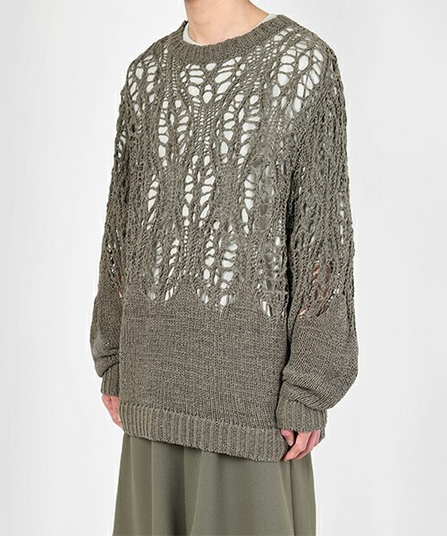 LAD MUSICIAN（ラッドミュージシャン）の「CREW NECK PULLOVER（ニット/セーター・メンズ・カーキ・44）」の2枚目の写真