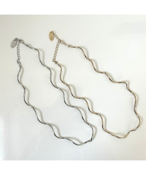 copine（コピン）の「2wayウェーブネックレス(2color)（ネックレス・レディース・シルバー/ゴールド・F）」の2枚目の写真