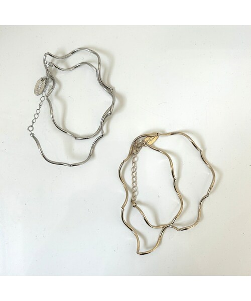 copine（コピン）の「2wayウェーブネックレス(2color)（ネックレス・レディース・シルバー/ゴールド・F）」の3枚目の写真