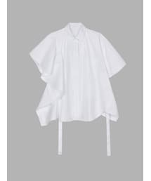 JNBY（ジェーエヌビーワイ）の「Asymmetric Ruffled Cotton-poplin 