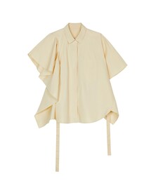JNBY | Asymmetric Ruffled Cotton-poplin Shirt(シャツ/ブラウス)