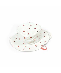 SLAP SLIP | 【撥水・UVカット】イチゴ柄無地切替日よけ付きサファリハット(50~54cm)(ハット)