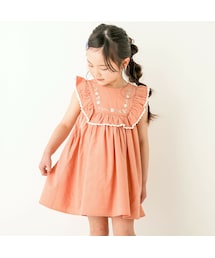 SLAP SLIP | ひまわり刺しゅう胸元フリルワンピース(80~130cm)(ワンピース)