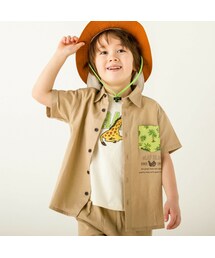 SLAP SLIP | 【お揃い】アニマルサファリ柄切替半袖シャツ(80~130cm)(シャツ/ブラウス)