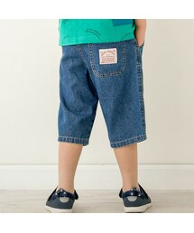 SLAP SLIP | 無地ロゴ総柄5.5分丈パンツ(80~130cm)(デニムパンツ)