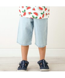 SLAP SLIP | 無地ロゴ総柄5.5分丈パンツ(80~130cm)(デニムパンツ)