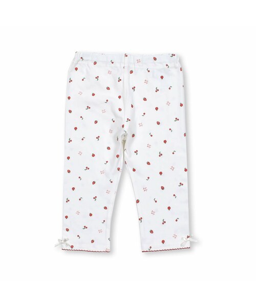 SLAP SLIP（スラップスリップ）の「【お揃い】無地フルーツ柄6分丈レギンス(80~130cm)（レギンス/スパッツ・キッズ・ブラック/ピンク/レッド/イエロー・110）」の4枚目の写真