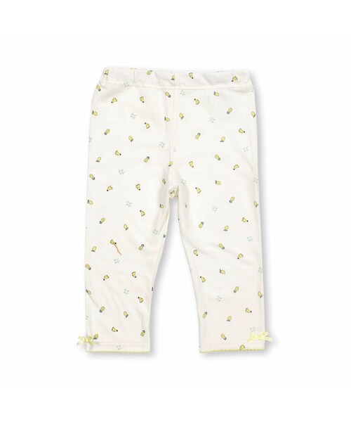 SLAP SLIP（スラップスリップ）の「【お揃い】無地フルーツ柄6分丈レギンス(80~130cm)（レギンス/スパッツ・キッズ・ブラック/ピンク/レッド/イエロー・110）」の2枚目の写真