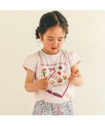 SLAP SLIP | 【防汚】ぬいぐるみ花女の子大好きアイテム写真プリント半袖Tシャツ(80~130cm)(Tシャツ/カットソー)