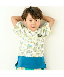 SLAP SLIP（スラップスリップ）の「アニマル恐竜柄切り替え半袖Tシャツ(80~130cm)（Tシャツ/カットソー・キッズ）」