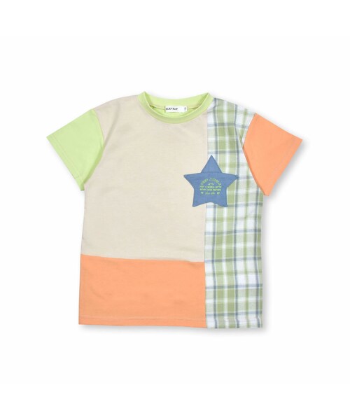 SLAP SLIP（スラップスリップ）の「星ポケット配色切り替え半袖Tシャツ(80~130cm)（Tシャツ/カットソー・キッズ・ブルー/グリーン・110/90）」の2枚目の写真
