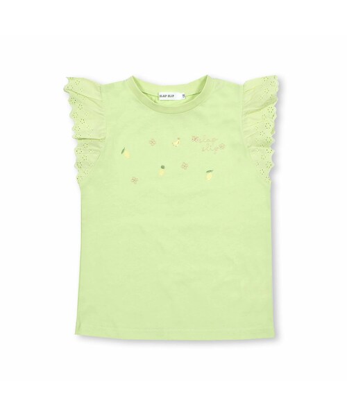 SLAP SLIP（スラップスリップ）の「レース袖フルーツ刺しゅうTシャツ(80~130cm)（Tシャツ/カットソー・キッズ・レッド/グリーン・110）」の2枚目の写真