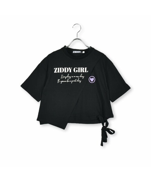 ZIDDY(ジディ)の「切り替えロゴTシャツ(130~160cm)(Tシャツ/カットソー・キッズ・ブラック/ホワイト・150)」の1枚目の写真