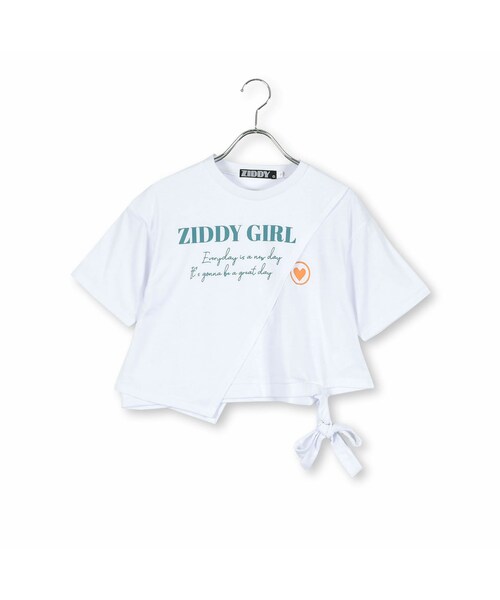 ZIDDY(ジディ)の「切り替えロゴTシャツ(130~160cm)(Tシャツ/カットソー・キッズ・ブラック/ホワイト・150)」の2枚目の写真