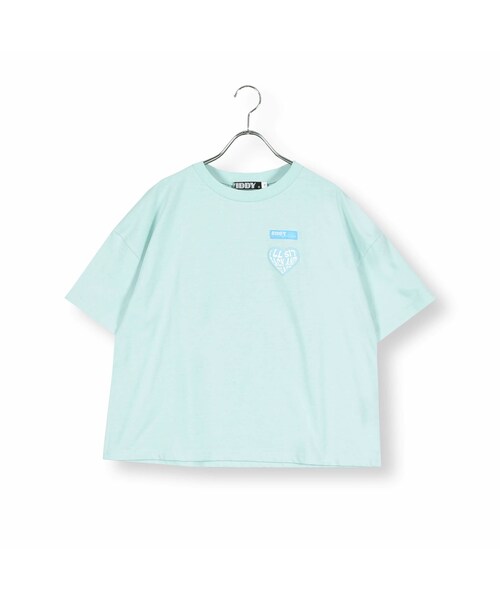 ZIDDY（ジディ）の「【接触冷感】ハートロゴハッポウプリントTシャツ（Tシャツ/カットソー・キッズ・イエロー/グリーン・150）」の2枚目の写真