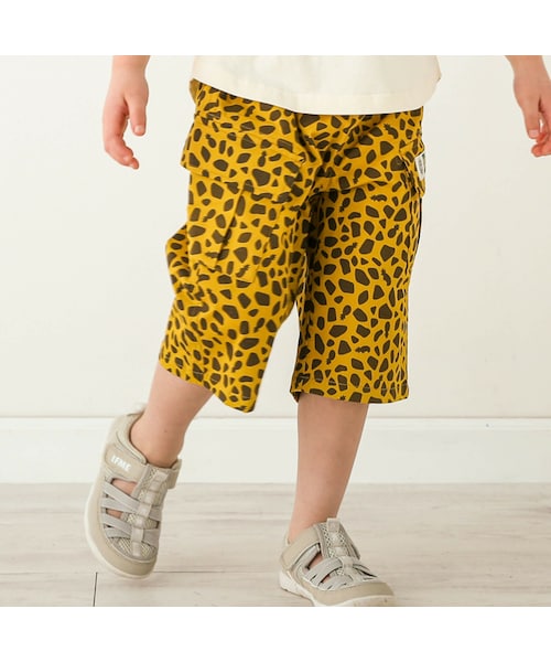 SLAP SLIP（スラップスリップ）の「フルーツかくれんぼアニマルモチーフ柄パンツ(80~130cm)（カーゴパンツ・キッズ・ブラウン/イエロー/グレー・110）」の3枚目の写真