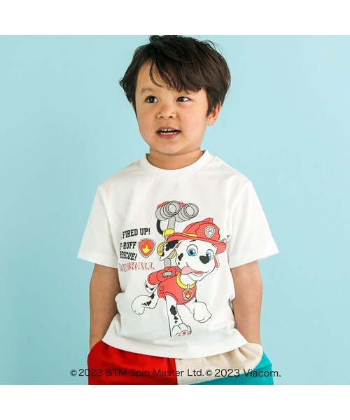 SLAP SLIP（スラップスリップ）の「【PAW PATROL(パウ・パトロール)×SLAP SLIP】キャラクタープリント半袖Tシャツ(80~130cm)（Tシャツ/カットソー・キッズ・ブルー/ピンク/パープル/ホワイト/グリーン・110）」の2枚目の写真