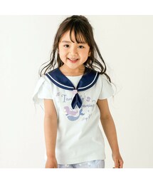 SLAP SLIP（スラップスリップ）の「【お揃い】セーラーつけ襟グリッタープリント半袖Tシャツ(80~130cm)（Tシャツ/カットソー・キッズ）」