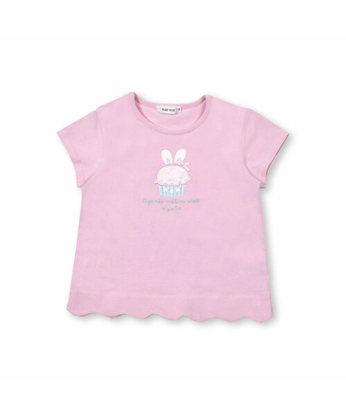 SLAP SLIP（スラップスリップ）の「フルーツ・パフェ・カップケーキモチーフ付裾スカラップ半袖Tシャツ(80~130cm)（Tシャツ/カットソー・キッズ・ホワイト/ピンク/ブルー・110）」の3枚目の写真
