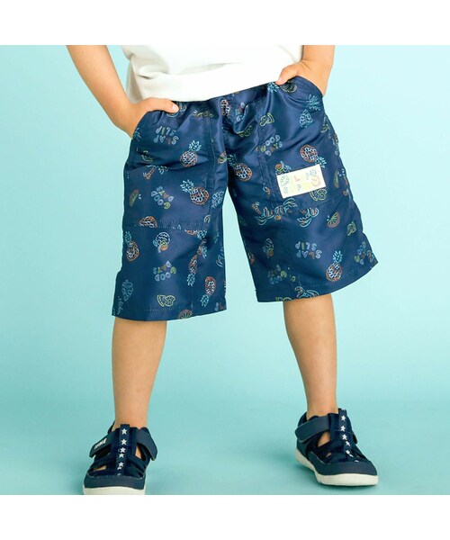 SLAP SLIP（スラップスリップ）の「【耐塩素・撥水/吸水速乾】いきもの・フルーツ総柄無地水陸両用5.5分丈パンツ(80~130cm)（その他パンツ・キッズ・イエロー/ホワイト/その他/グリーン/ブルー/オレンジ・110）」の6枚目の写真