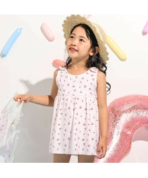 SLAP SLIP | 肩リボンチェリー柄ワンピース型スイムウェア(80~110cm)(水着)