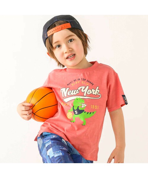 SLAP SLIP（スラップスリップ）の「【接触冷感】アニマルいろいろスポーツ前面プリント半袖Tシャツ(80~130cm)（Tシャツ/カットソー・キッズ・その他/ブルー/レッド・110）」の3枚目の写真