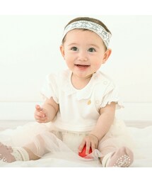 SLAP SLIP BABY | 【お揃い】切り替えチュールレース襟付きロンパースベビー(60~80cm)(ロンパース)