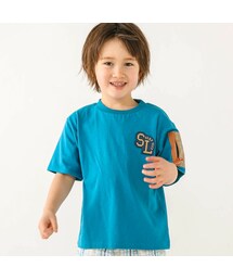 SLAP SLIP | カレッジロゴ風プリント袖ポケット付半袖Tシャツ(90~130cm)(Tシャツ/カットソー)