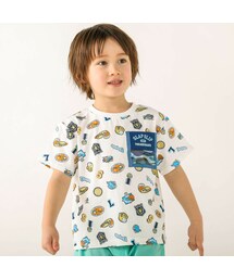 SLAP SLIP | スポーツワッペン総柄プリント半袖Tシャツ(90~130cm)(Tシャツ/カットソー)