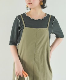 Crisp | バイカラーメロウジャカードTシャツ[c1R3250](Tシャツ/カットソー)