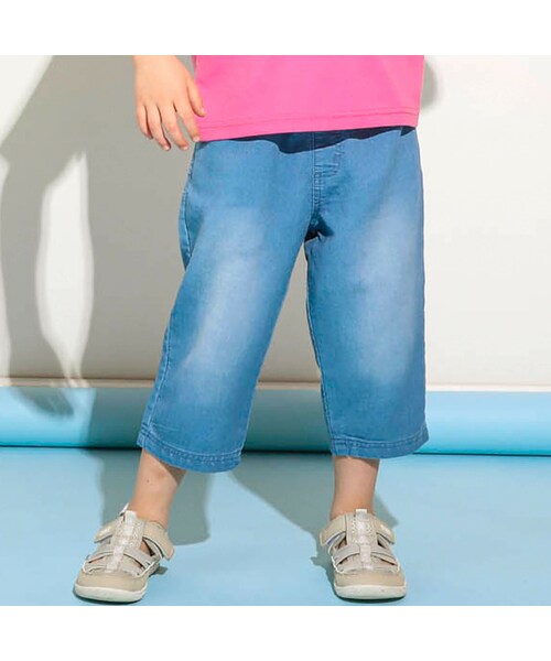 SLAP SLIP（スラップスリップ）の「パイン刺しゅうサラっと快適デニムパンツ(80~130cm)（デニムパンツ・キッズ・その他/ブルー・110）」の2枚目の写真