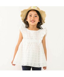 SLAP SLIP | 穴レース肩フリルチュニック(80~130cm)(Tシャツ/カットソー)