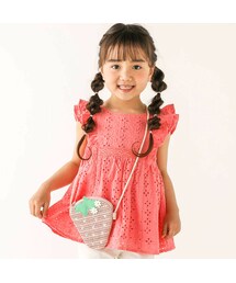 SLAP SLIP | 穴レース肩フリルチュニック(80~130cm)(Tシャツ/カットソー)