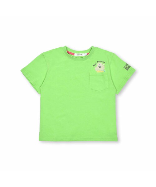 SLAP SLIP（スラップスリップ）の「ポケット付モンスター刺しゅうネオンカラー半袖Tシャツ(80~130cm)（Tシャツ/カットソー・キッズ・イエロー/ピンク/ブルー/グリーン・110）」の2枚目の写真