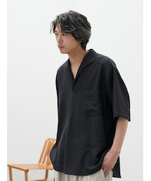 LIDNM | RAYON WASHER SKIPPER SHIRT(シャツ/ブラウス)
