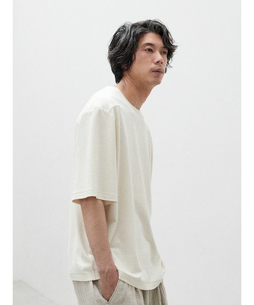 LIDNM(リドム)の「SILK BREND TEE(Tシャツ/カットソー・メンズ・ブラック/ホワイト・S/M/L)」の2枚目の写真