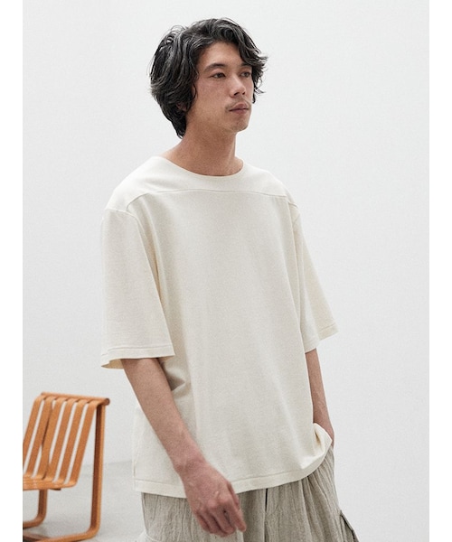 LIDNM(リドム)の「SILK BREND TEE(Tシャツ/カットソー・メンズ・ブラック/ホワイト・S/M/L)」の4枚目の写真