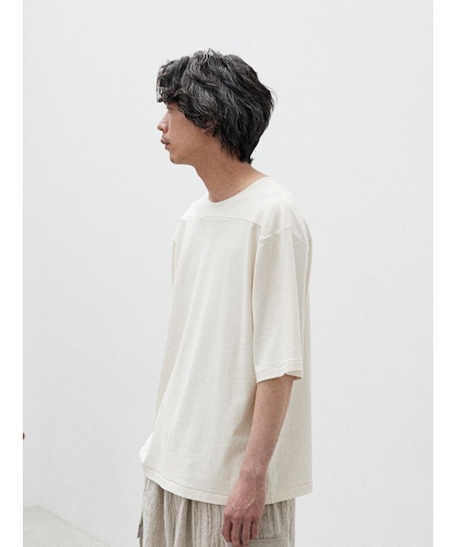 LIDNM(リドム)の「SILK BREND TEE(Tシャツ/カットソー・メンズ・ブラック/ホワイト・S/M/L)」の6枚目の写真