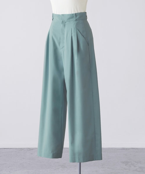 SIWEM（シウム）の「WIDE BELT TUCK PANTS（スラックス・レディース・ブルー・XS/S/M）」の6枚目の写真