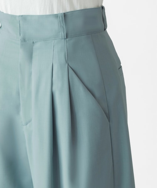 SIWEM（シウム）の「WIDE BELT TUCK PANTS（スラックス・レディース・ブルー・XS/S/M）」の8枚目の写真