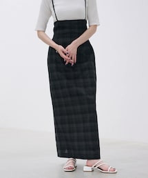 SIWEM | JACQUARD CHECK JUMPER SKIRT(スカート)