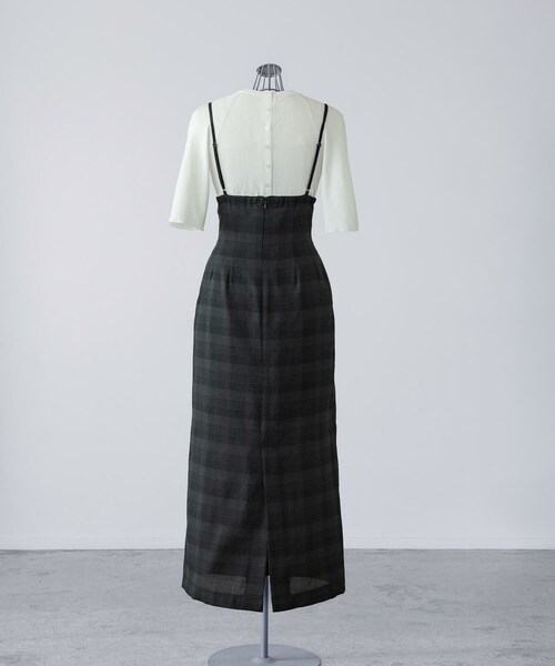 SIWEM（シウム）の「JACQUARD CHECK JUMPER SKIRT（スカート・レディース・ブラック・S/M）」の7枚目の写真